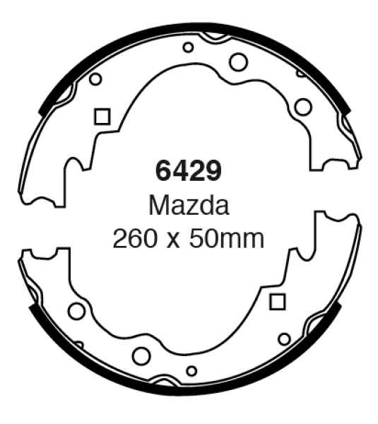 EBC Premium Bremsbacken 6429 für Asia Motors Hi-Topic AM 725 2.7 D Heckantrieb hinten