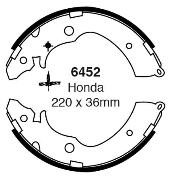 EBC Premium Bremsbacken 6452 für Honda Accord 4 CB3, CB7 2.0i 16V hinten