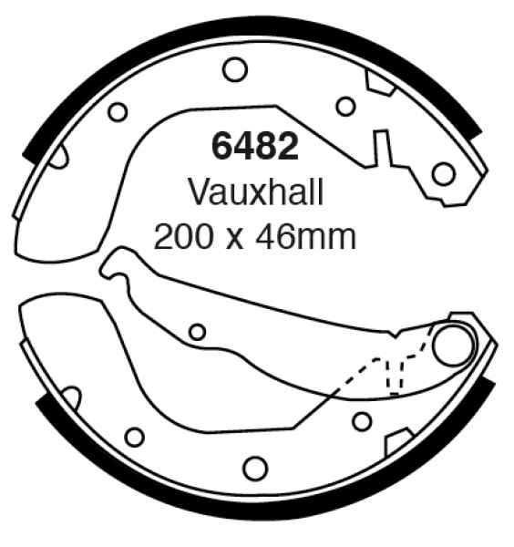 EBC Premium Handbremsbacken 6482 für Opel Astra G F69 1.2 16V