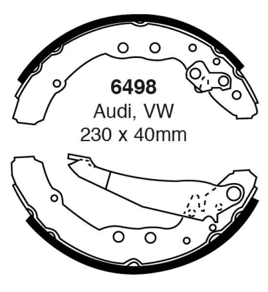 EBC Premium Bremsbacken 6498 für Audi 100 44, 44Q, C3 2.2 quattro Kat hinten