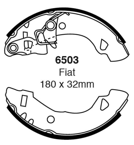 EBC Premium Bremsbacken 6503 für Fiat Punto 1 Van 176L 1.1 hinten