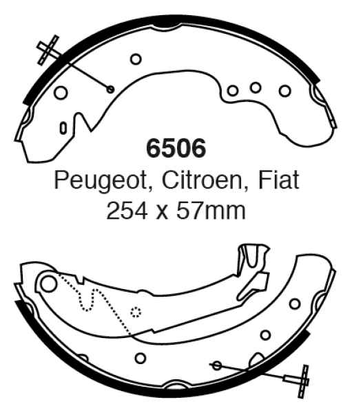 EBC Premium Bremsbacken 6506 für Peugeot Boxer 1  2.5 TDI 4x4 hinten