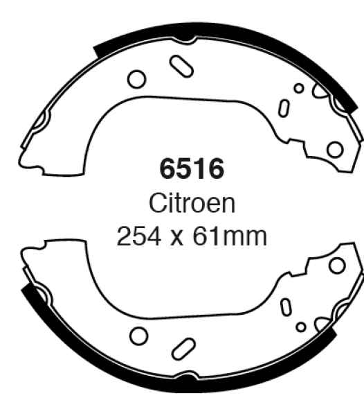 EBC Premium Bremsbacken 6516 für Peugeot 806 221 1.9 TD hinten