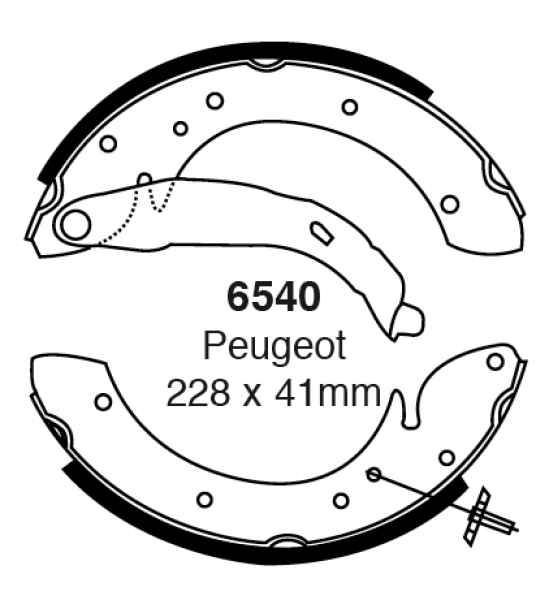 EBC Premium Bremsbacken 6540 für Peugeot 405 4B 1.9 D hinten