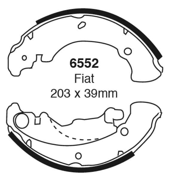 EBC Premium Bremsbacken 6552 für Fiat Marea 185 1.9 JTD 105 hinten