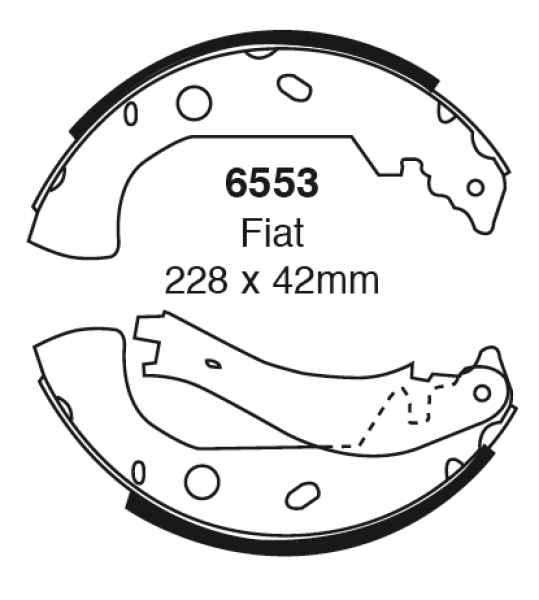 EBC Premium Bremsbacken 6553 für Fiat Multipla 186 1.9 JTD (186AXE1A) hinten