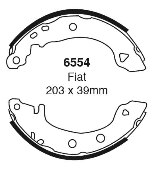 EBC Premium Bremsbacken 6554 für Fiat Marea 185 1.9 JTD 105 hinten