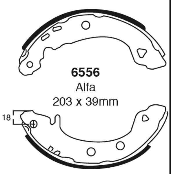 EBC Premium Bremsbacken 6556 für Alfa Romeo 33 905 1.7 QV hinten