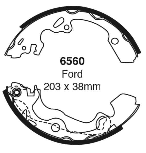 EBC Premium Bremsbacken 6560 für Ford Focus 1 DNW 1.8 Turbo DI , TDDi hinten