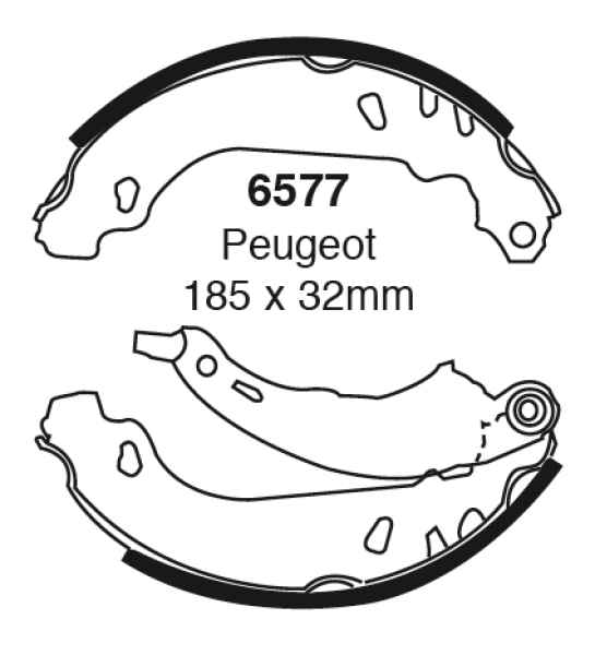 EBC Premium Bremsbacken 6577 für Peugeot 206 SW 2E/K 1.4 hinten