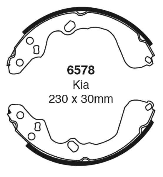 EBC Premium Bremsbacken 6578 für Kia Clarus K9A 1.8i 16V hinten