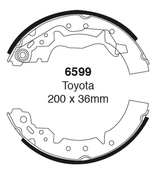 EBC Premium Bremsbacken 6599 für Toyota Carina E T19 1.8i hinten