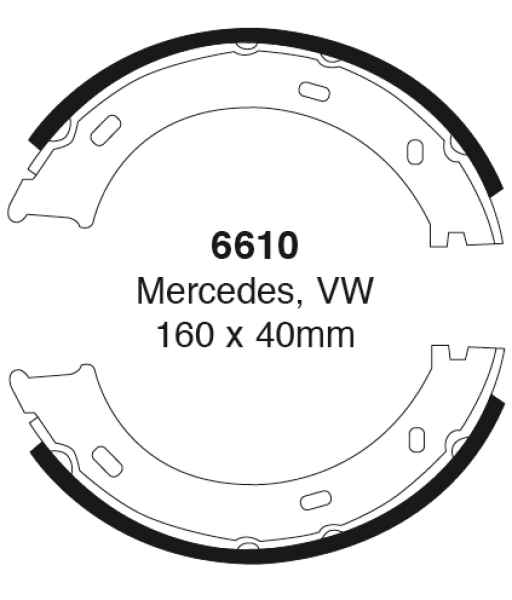 EBC Premium Bremsbacken 6610 für Mercedes-Benz G-Klasse W463 250 GD