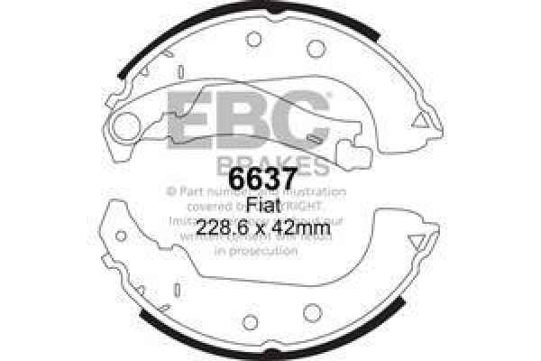 EBC Premium Bremsbacken 6637 für Fiat Strada 178E 1.2 hinten