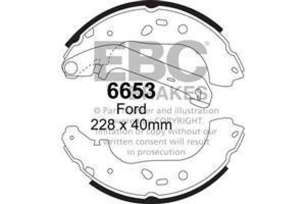 EBC Premium Bremsbacken 6653 für Ford Focus 2 DA_ 1.8 vorne