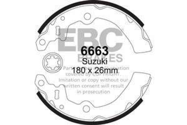 EBC Premium Bremsbacken 6663 für Suzuki Wagon R+ MM 1.3 DDiS hinten